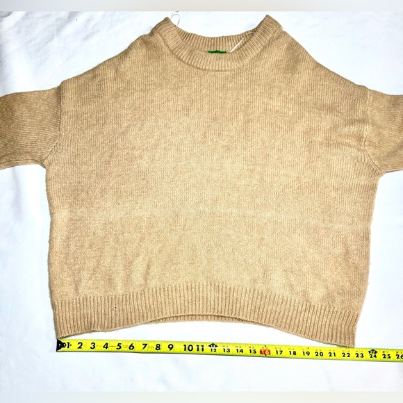 Beige Sweater Blended Wool Oversized Unisex - Picture 10 of 14